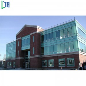 مبنى تجاري موردن الخارجي لوحة الألومنيوم الإطار الزجاجي الستار الجدار مع الزجاج المزدوج